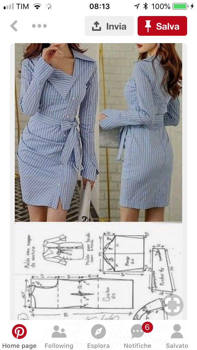 Платье рубашка без выкройки Pin di Olinka Junnet su Moldes de vestido