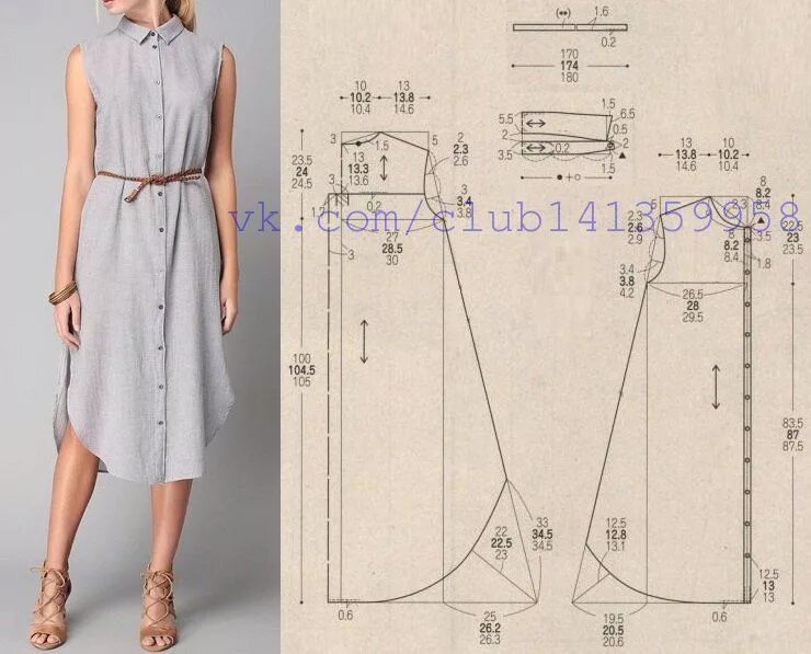Платье рубашка длинное выкройка Простые выкройки простые вещи Платье рубашка, Дизайнер одежды, Одежда