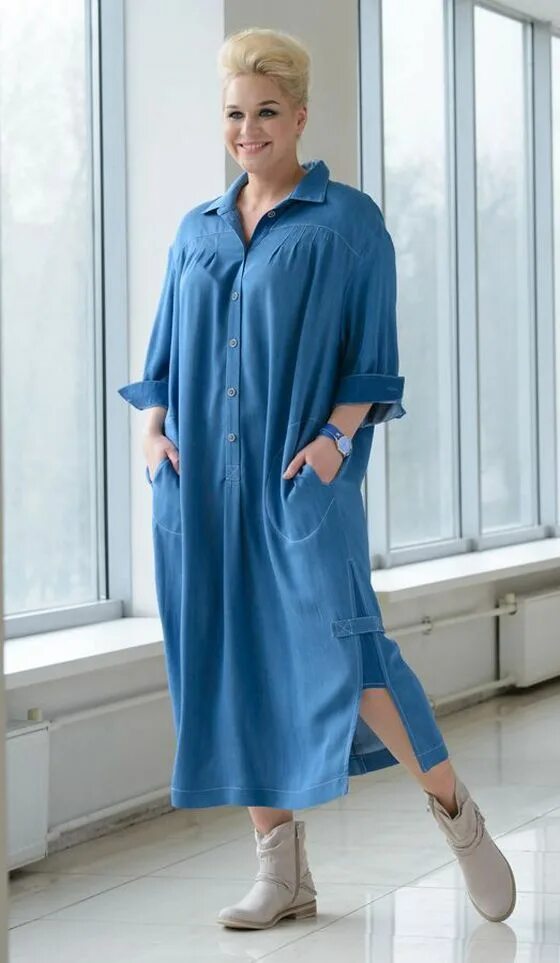 Платье рубашка для полных женщин фото Платье рубашка - 140 фото новинок 2017 года Одежда, Одежда для полных, Одежда бо