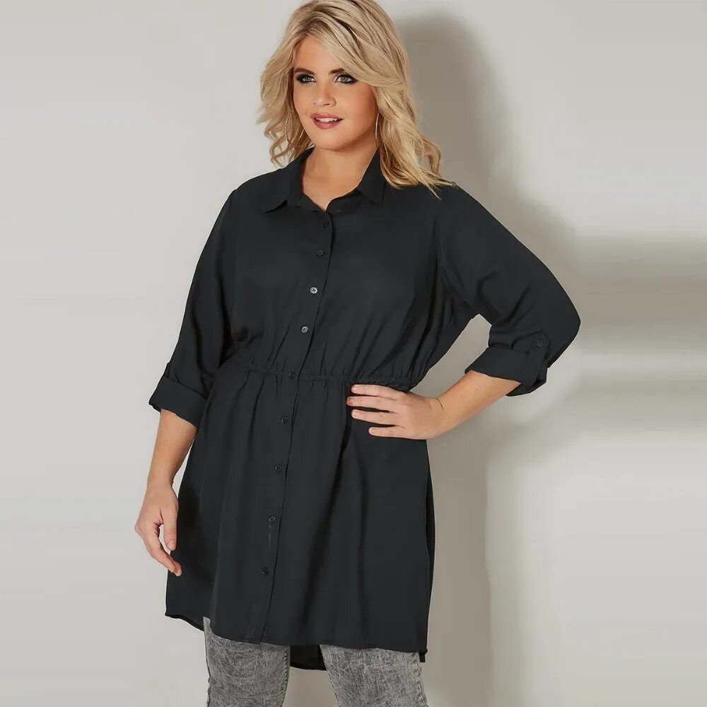 Платье рубашка для полных женщин фото Рубашки больших размеров для женщин