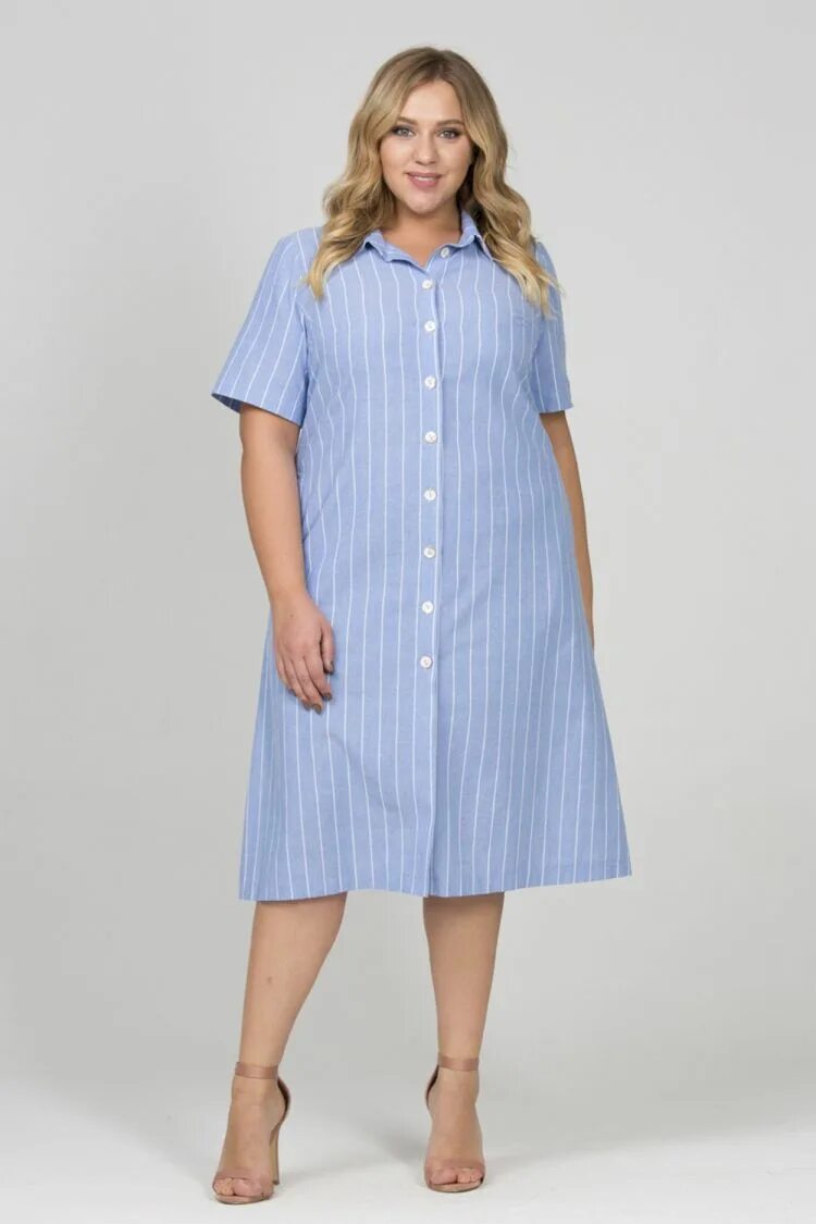 Платье рубашка для полных женщин фото Платье Верона 417126 для полных женщин купить недорого в Пскове - Интернет-магаз