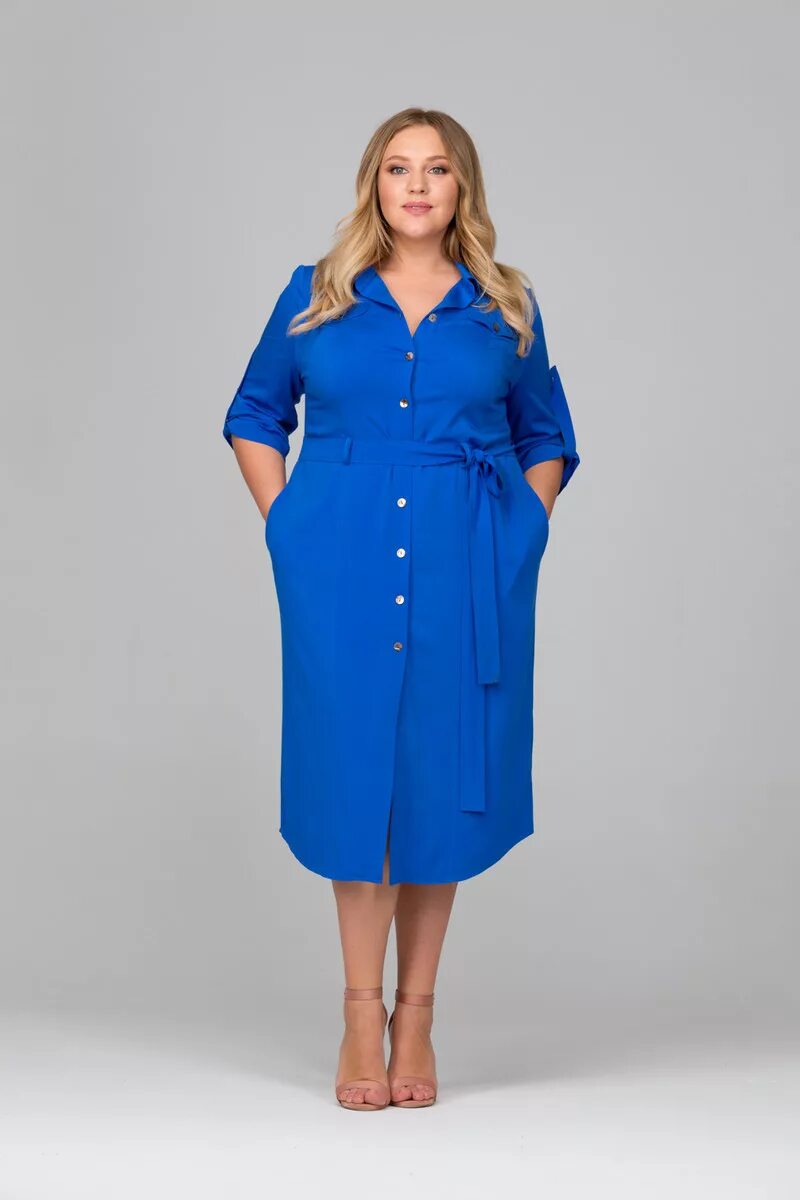 Платье рубашка для полных женщин фото Платье Intikoma 0286104: купить за 5500 руб в интернет магазине с бесплатной дос