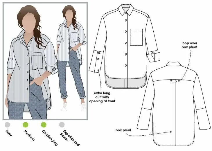 Платье рубашка с длинным рукавом выкройка Lauren Boyfriend Shirt Shirt pattern, Shirt sewing pattern, Boyfriend shirt