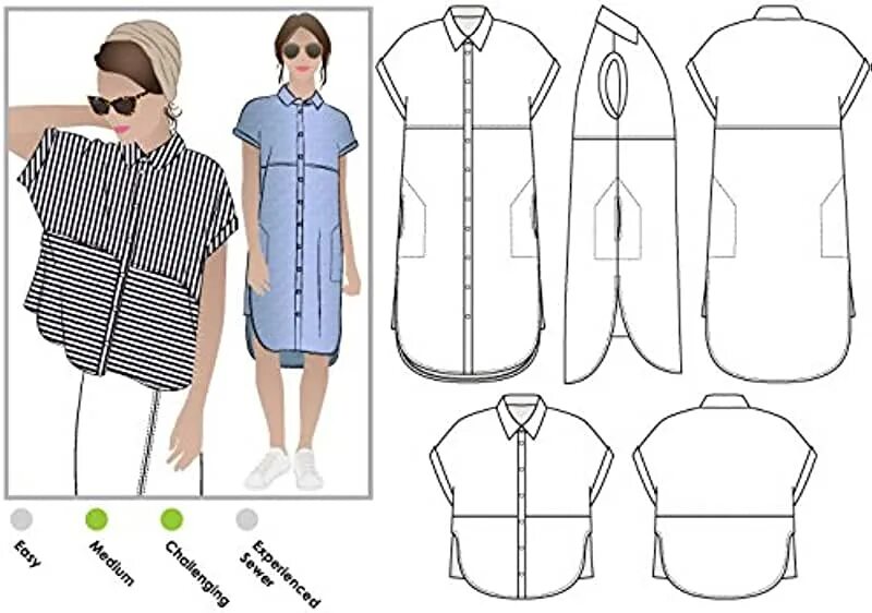 Платье рубашка сшить своими руками выкройки Amazon.com: Western Shirt Patterns For Sewing
