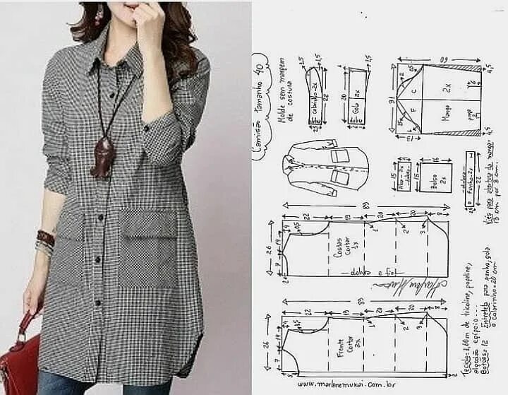 Платье рубашка выкройка Pin on модные платья Sewing clothes women, Fashion sewing pattern, Jacket patter