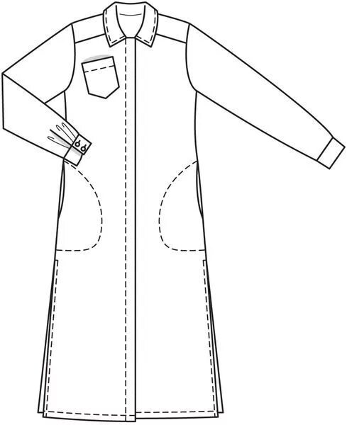 Платье рубашка выкройка бесплатно Платье-рубашка - выкройка № 125 из журнала 3/2013 Burda - выкройки платьев на Bu