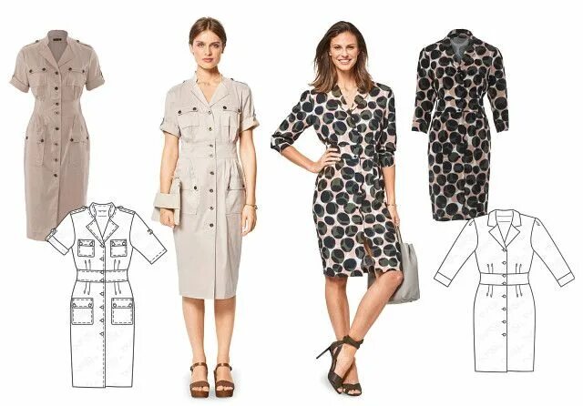 Платье рубашка выкройка бурда Шьем платье-рубашку, Каталог Burda весна-лето/2018 Выкройка №: 6440... Интересны