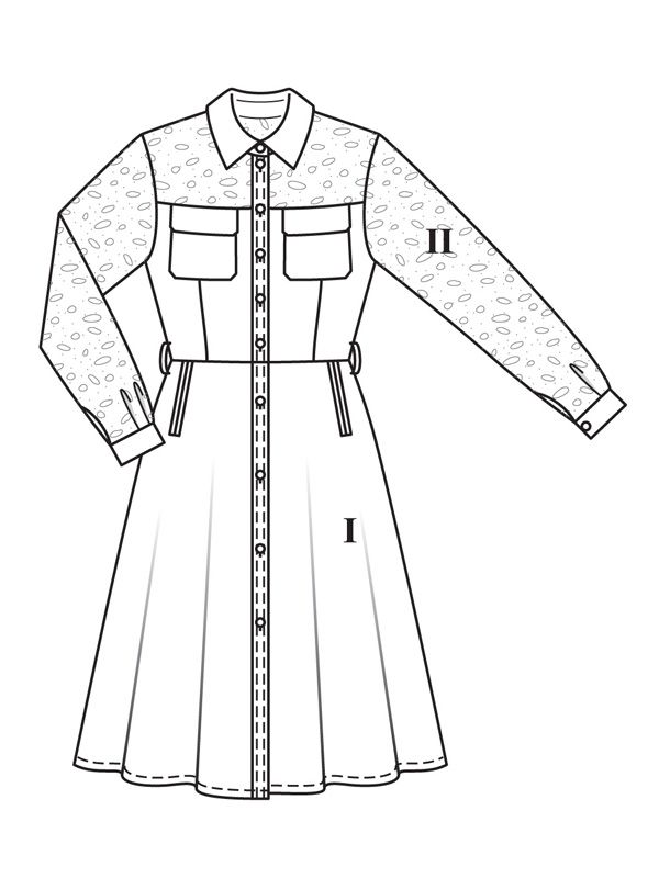 Платье рубашка выкройка бурда Платье рубашечного кроя - выкройка № 122 из журнала 12/2020 Burda - выкройки пла