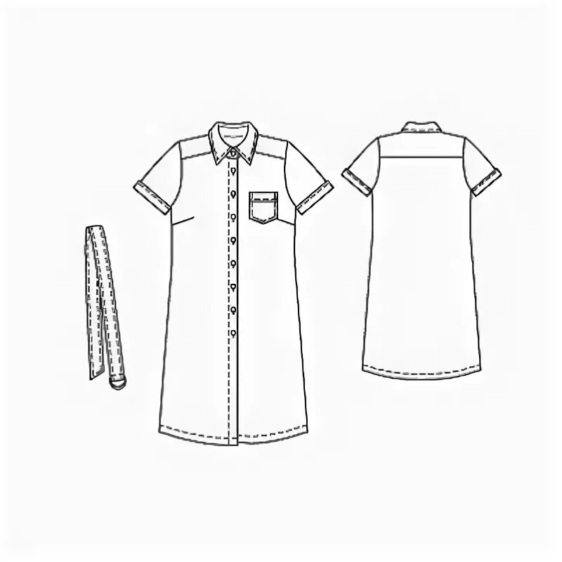 Платье рубашка выкройка купить Платье - выкройка № 116 из журнала 4/2010 Burda - выкройки платьев на Burdastyle