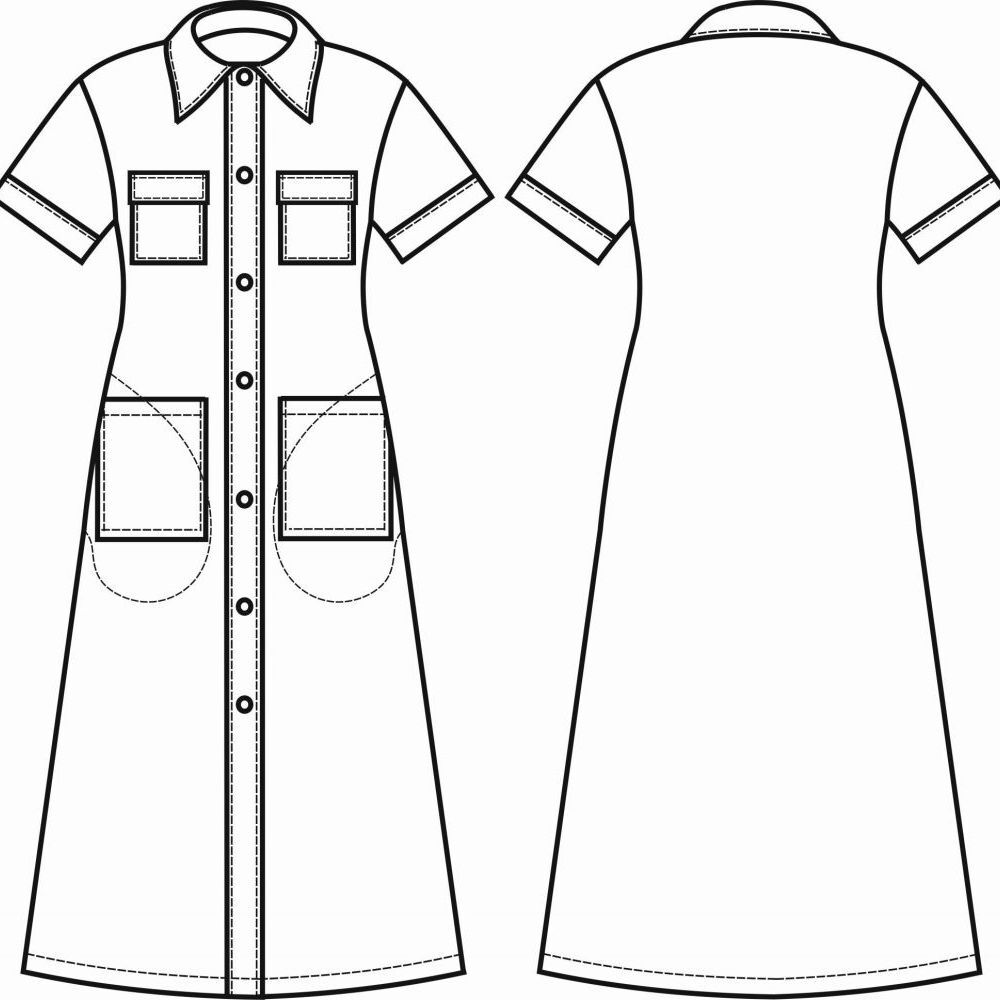 Платье рубашка выкройка купить Выкройка Платье-рубашка купить Выкройки магазин тканей в СПБ - Точка шитья
