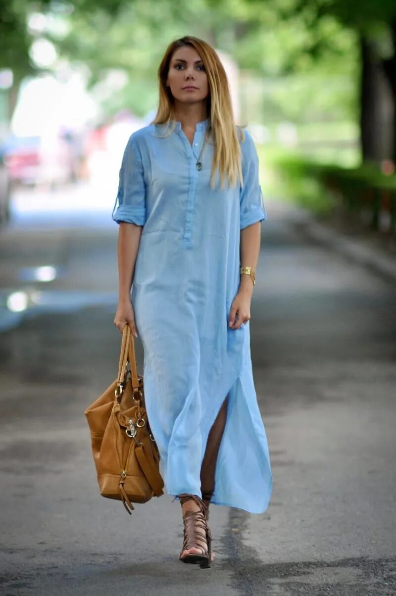 Платье рубашки женские стиль shirt dress long Factory Store