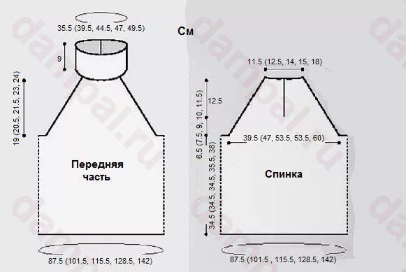 Платье с американской проймой выкройка Вязание спицами. Топ с американской проймой.: lvica_a - ЖЖ