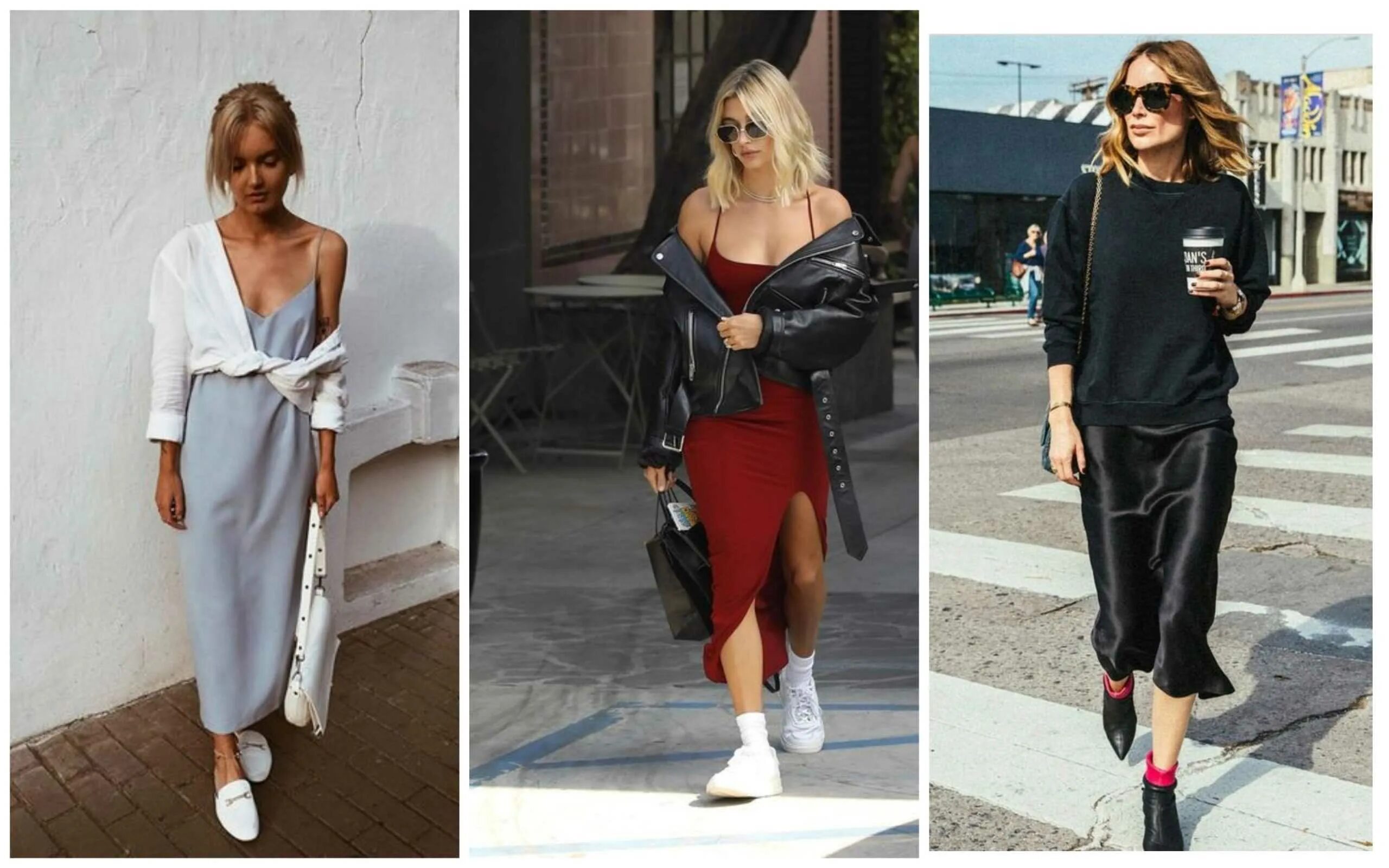 Платье с чем сочетать фото Платье комбинация 2018 - Платье комбинация - откуда взялся тренд и с чем носить,