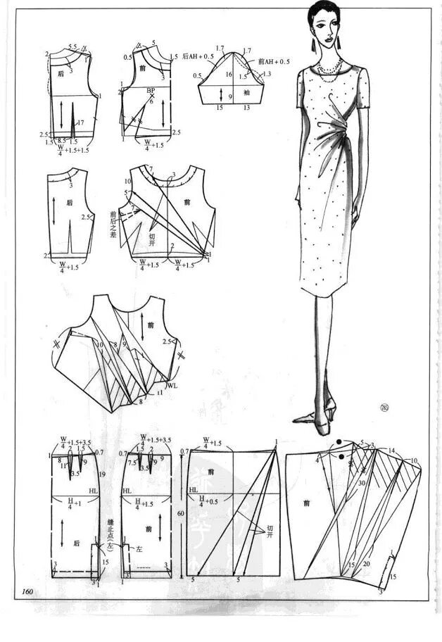 Платье с драпировкой выкройка скачать бесплатно Chinese method of pattern making- Dresses, dresses,dresses ( beginning from the 