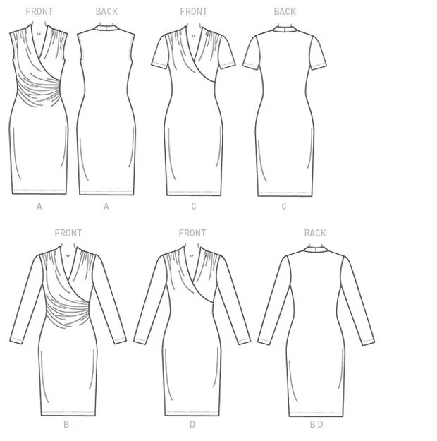 Платье с драпировкой выкройка скачать бесплатно Misses' Dresses Patrones de vestidos, Patrones, Técnicas de dibujo
