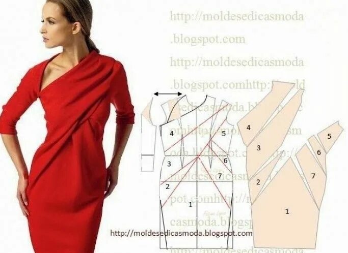 Платье с драпировкой выкройка скачать бесплатно Épinglé sur конструирование и моделирование одежды Mode de configuration, Patron