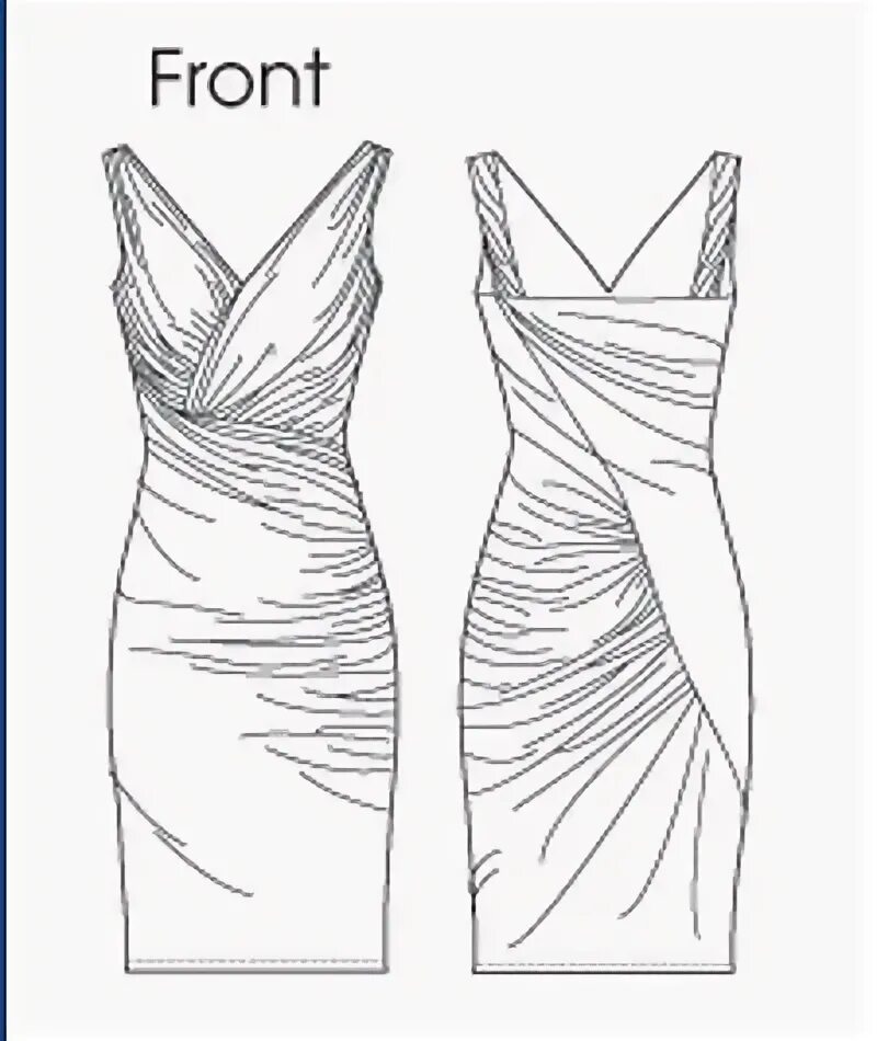 Платье с драпировкой выкройка скачать бесплатно Vogue 1342 drawing Sunnygal Studio Flickr