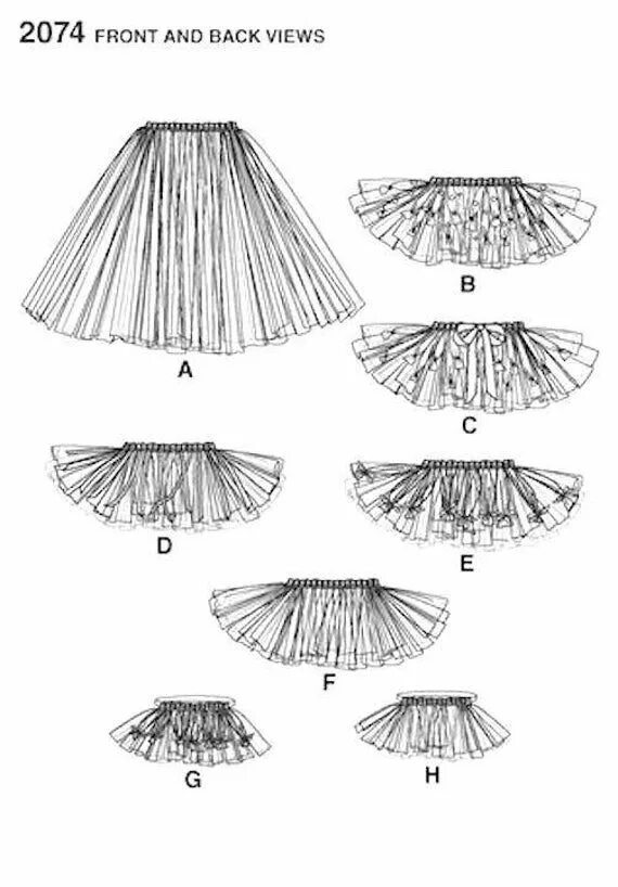 Платье с фатином выкройка Simplicity 2074 No Sew Misses' Tulle Skirt in Three Lengths & Small Dog's Costum