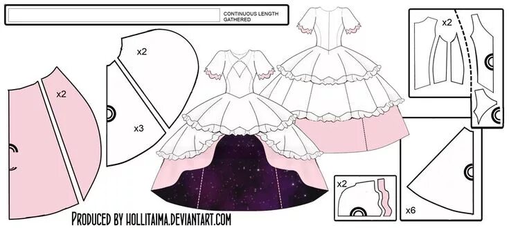Платье с фонариками пышное выкройка anime, cosplay, Costume, Cosplay Reference, madoka, Puella Madoka Magica, Ultima