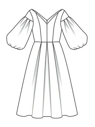 Платье с фонариками пышное выкройка Burda 12/2020 на BurdaStyle.ru