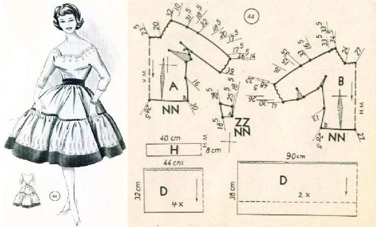 Платье с фонариками пышное выкройка Pin tillagd av Emma Reeves på Free Vintage Sewing Patterns and Drafts Symönster,