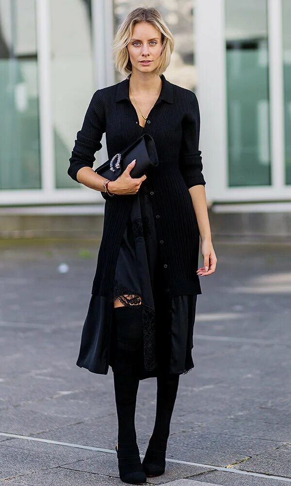 Платье с кардиганом фото Весне дорогу: 15 лучших идей, как и с чем сейчас носить кардиган VOICE Дзен