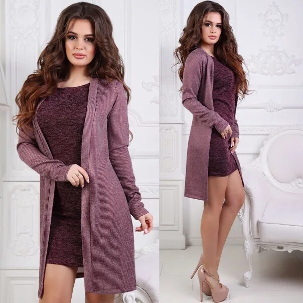 Платье с кардиганом фото Кардиганы двойки