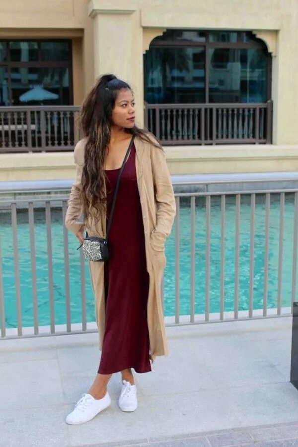 Платье с кардиганом фото Идеальная пара: длинный кардиган с макси-платьем 7 Городская мода, Наряды, Идеи 