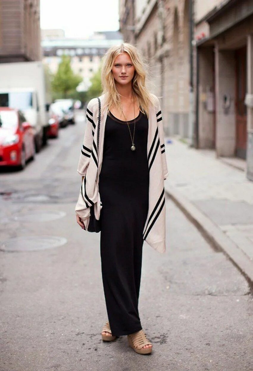 Платье с кардиганом фото awesome Модные женские вязаные кардиганы (50 фото) - С чем носить в 2017? Check 