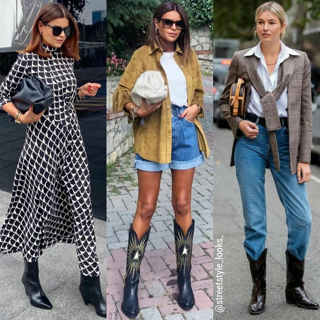 Платье с казаками фото Красные казаки обувь с чем носить (69 фото)