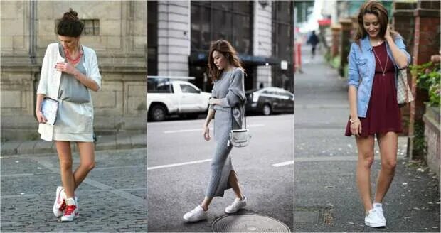 Платье с кедами как носить правильно фото Сочетание платье+кеды: самые стильные идеи для каждой модницы! - Обсуждение стат