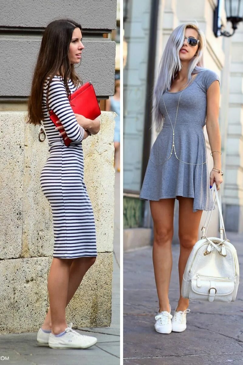 Платье с кедами как носить правильно фото Buy womens trainers to wear with dresses cheap online