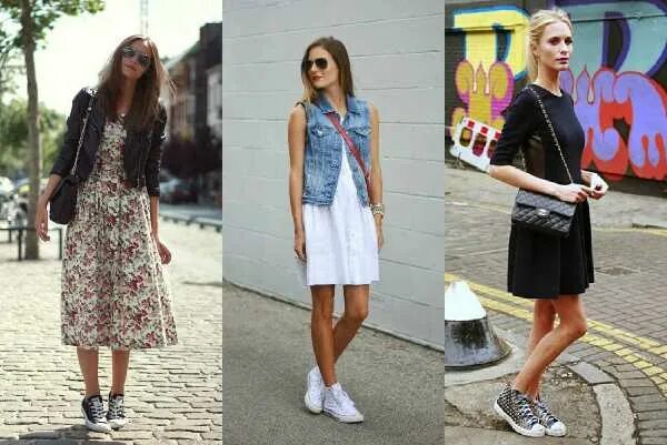 Платье с кедами как носить правильно фото Можно Ли Надеть Платье С Кедами - Платья-Тренд