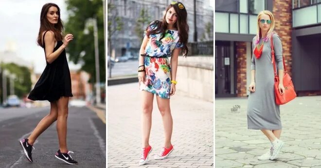 Платье с кедами как носить правильно фото Платье с кедами: сочетаем правильно