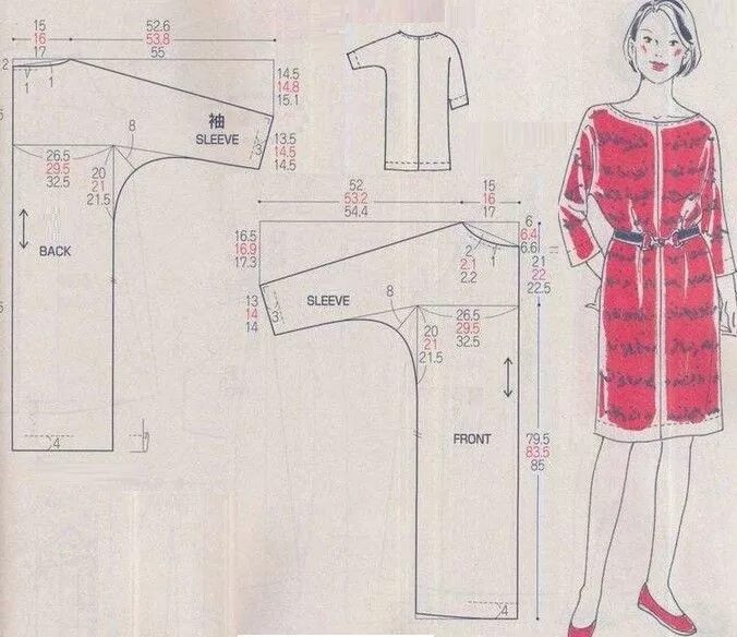 Платье с коротким цельнокроеным рукавом выкройка Яндекс.Фотки переехали Образец моды, Узоры для одежды, Пошив одежды своими рукам