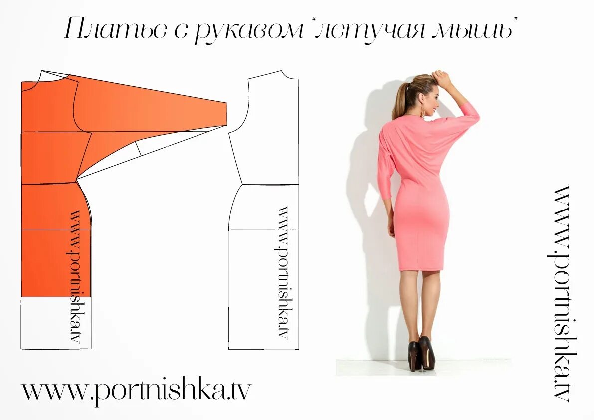 Платье с коротким цельнокроеным рукавом выкройка Шьем платье с рукавами: найдено 88 изображений