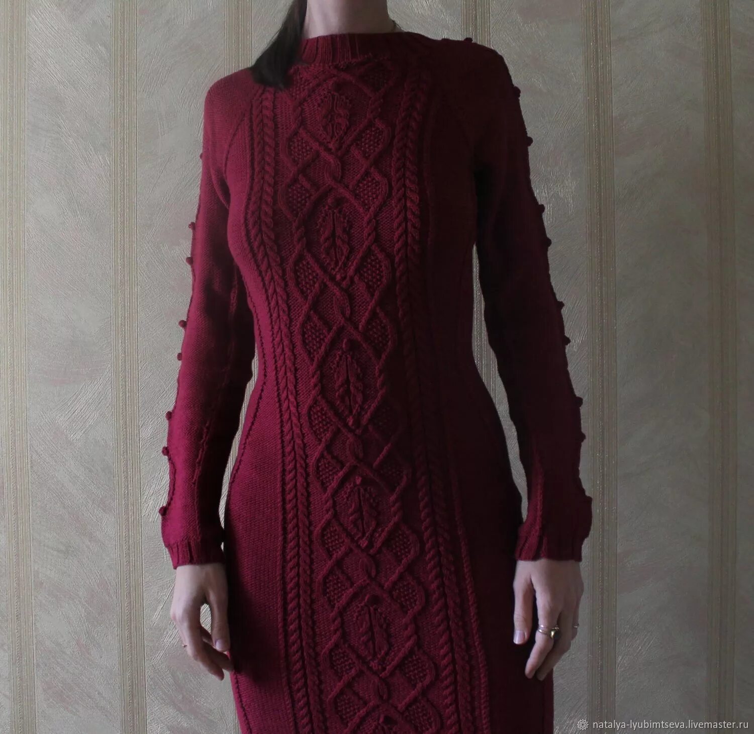 Платье с косами фото Платья: Вязаное платье с косами в интернет-магазине на Ярмарке Мастеров Платья, 