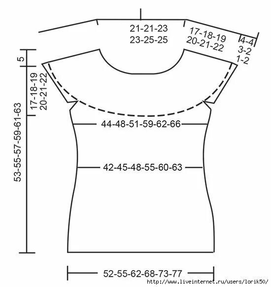 Платье с круглой кокеткой выкройка 26-diag4 (550x582, 80kb) Crochet tops free patterns, Crochet top pattern, Croche