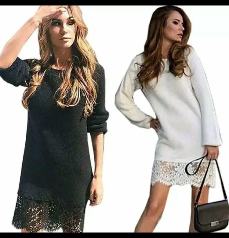 Платье с кружевом фото Платье с кружевом (чёрное) - купить в Люберцах, цена 500 руб., продано 25 января