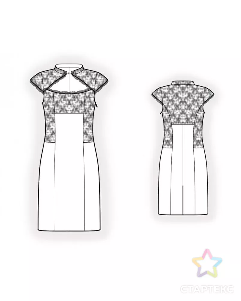 Платье с кружевом выкройка Выкройка: платье с кружевным верхом - купить в Беларуси оптом и в розницу по нед