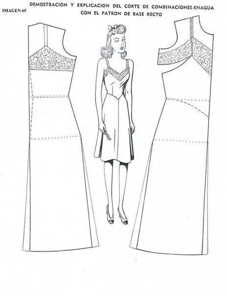 Платье с кружевом выкройка Идеи на тему "Белье" (37) платья, белье, одежда для сна