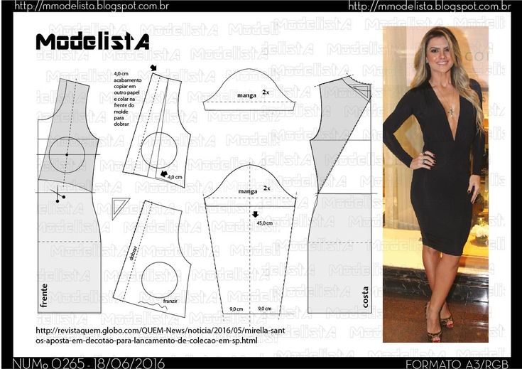 Платье с квадратным вырезом выкройка A3 NUMo 0265 DRESS в 2018 г. costuras Pinterest Выкройки, Выкройка и Шитье