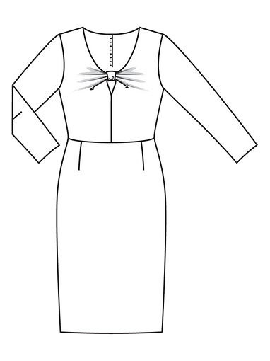 Платье с квадратным вырезом выкройка Выкройки платьев со шлицей от Burda - купить и скачать на Burdastyle.ru