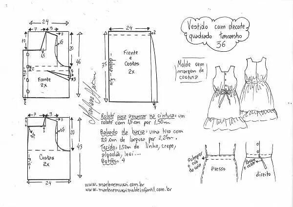 Платье с квадратным вырезом выкройка BURDA - 100 SUPER ИДЕЙ и ТЫ. - Разное OK.RU Выкройки, Квадратные вырезы и Летние