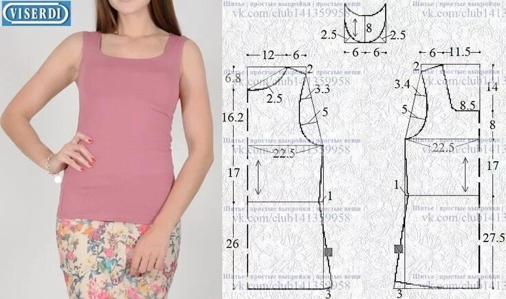 Платье с квадратным вырезом выкройка https://vk.com/public141359958 Пошив женской одежды, Выкройки женской одежды, По