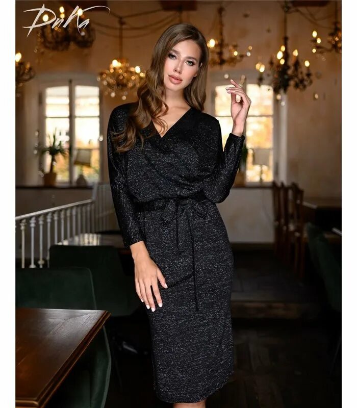 Платье с люрексом фото D-38045. ALANDI