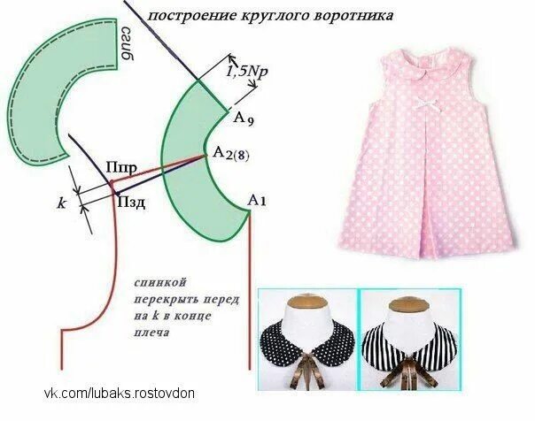 Платье с отложным воротником выкройка 7_ahsI_C-mY (604x476, 146Kb) Выкройки, Детские платья, Детская мода