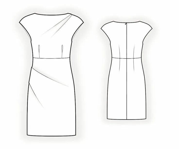 Платье с планкой выкройка Pencil Dress With Pleats Dress sewing pattern, Sewing patterns, Pdf dress sewing