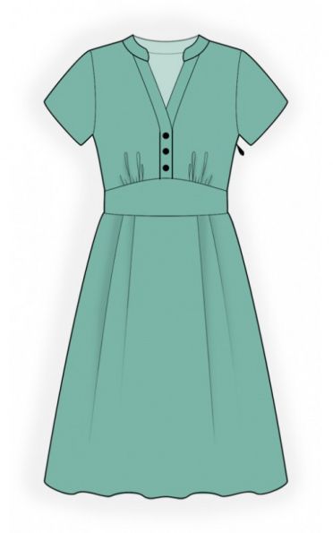 Платье с планкой выкройка Dress With Waist Inset in 2024 Linen dress pattern, Dress, Summer fashion dresse