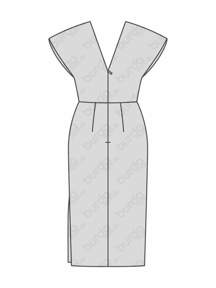Платье с планкой выкройка Платье с удлиненной линией плеч - выкройка № 6439 из журнала 13/2018 Каталог Bur